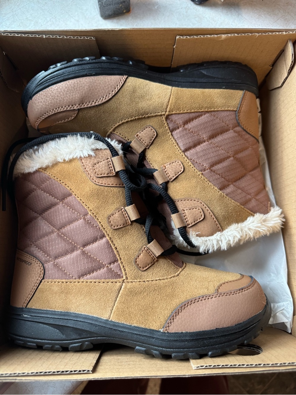 Women’s Waterproof Winter Boots in Brown